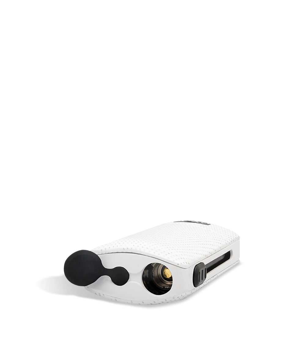 Arctic White top view Exxus Vape Push 510 Thread Battery on white background