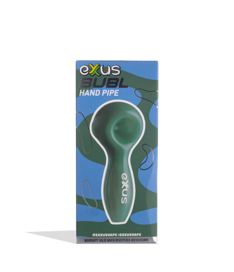 Jade Green Exxus Vape BUBL Hand Pipe Packaging Front View on White Background