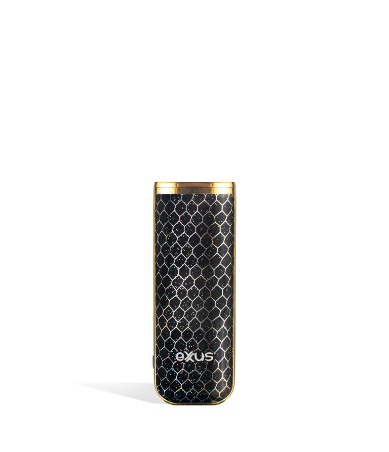 Black Gold Cobra front view Exxus Vape MiNovo 510 Thread Battery on white background