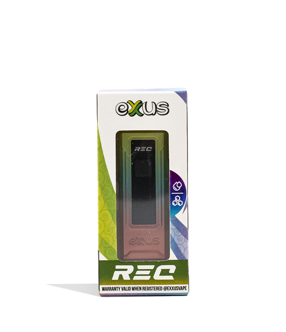 Full Color Exxus Vape REC 510 Thread Battery packaging on White Background