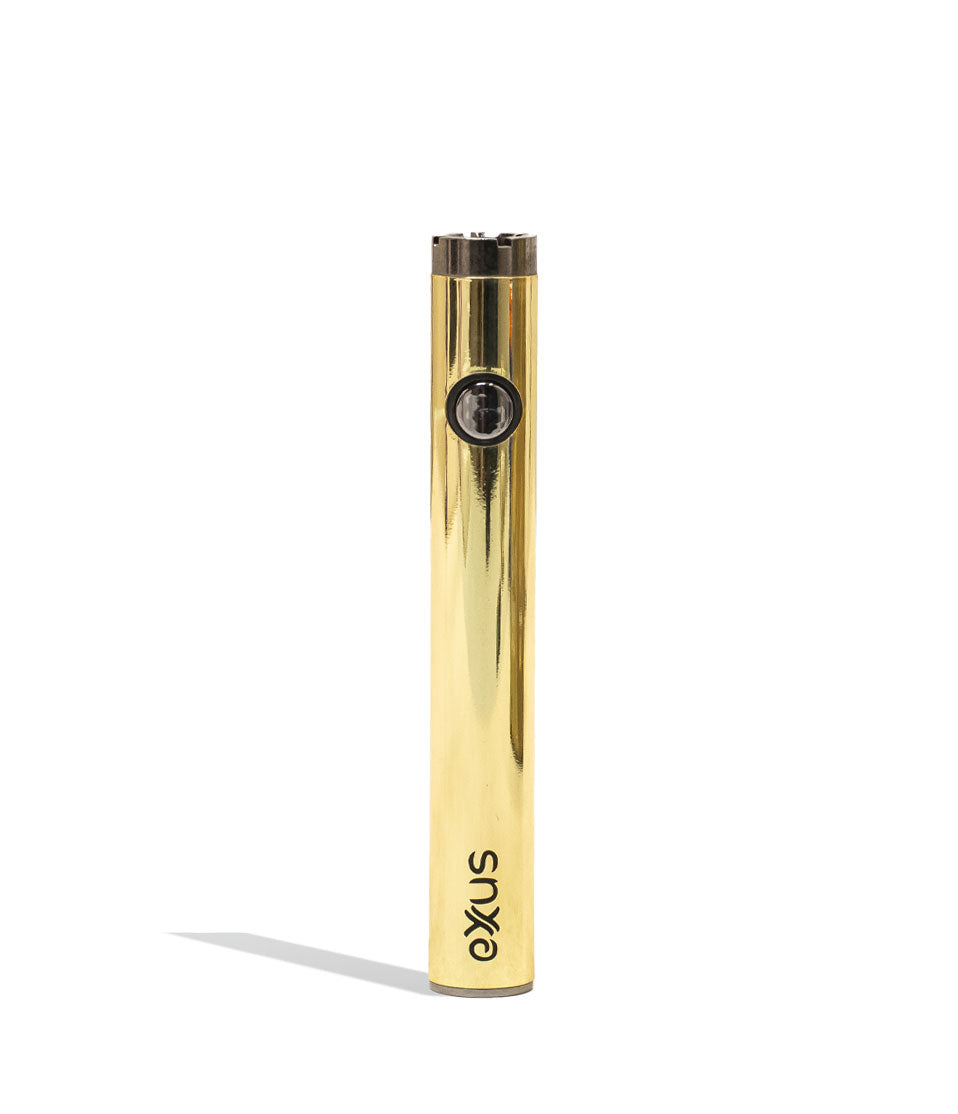 Gold Exxus Vape Plus VV 2.0 510 Thread Battery Front View on White Background