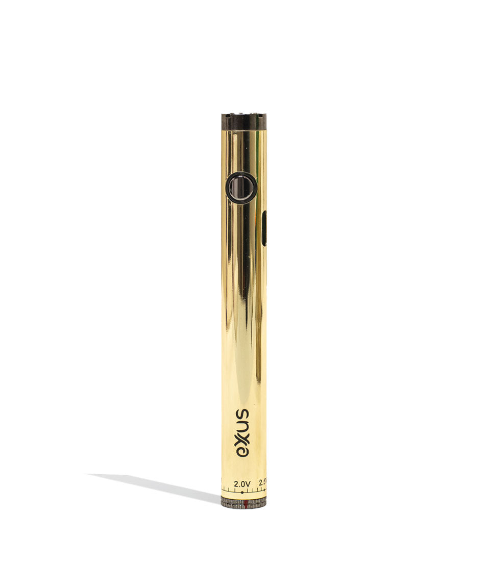 Gold Exxus Vape Twistr 2.0 510 Thread Battery Front View on White Background