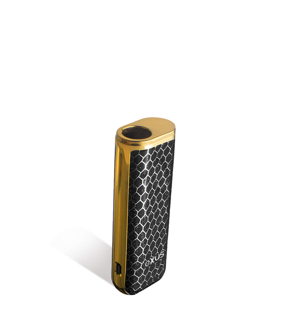 Black Gold Cobra above view Exxus Vape MiNovo 510 Thread Battery on white background