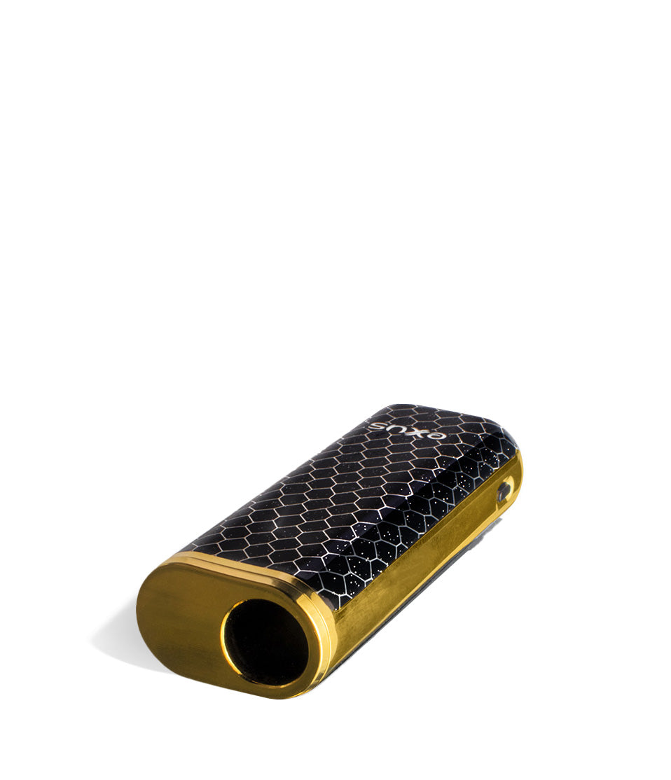 Black Gold Cobra top view Exxus Vape MiNovo 510 Thread Battery on white background