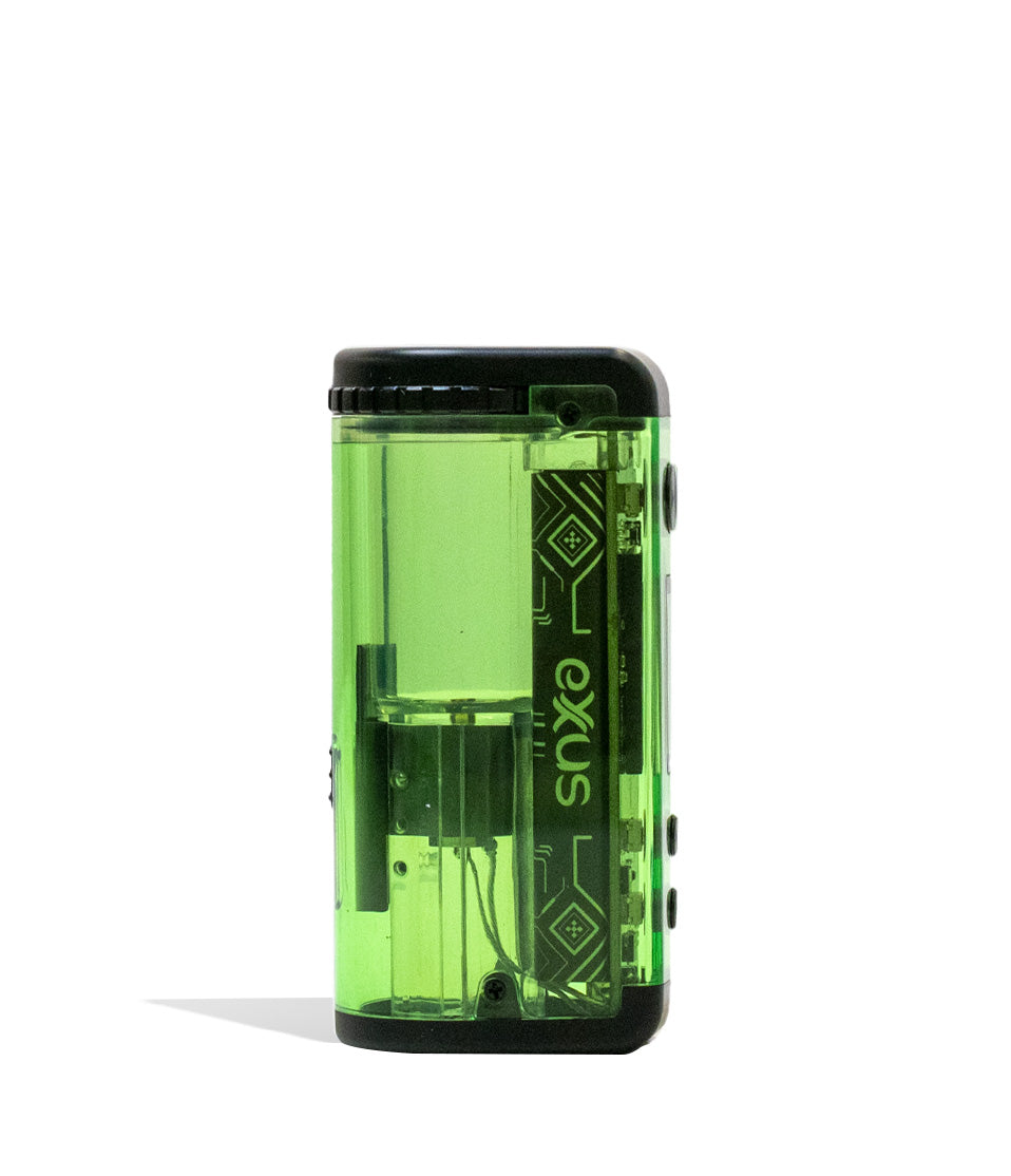 Green Exxus Vape Adapt 510 Thread Battery Side View on White Background