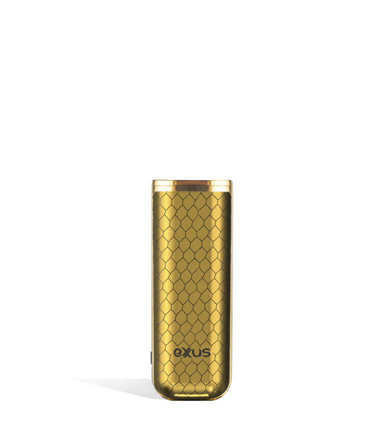 Gold Cobra front view Exxus Vape MiNovo 510 Thread Battery on white background