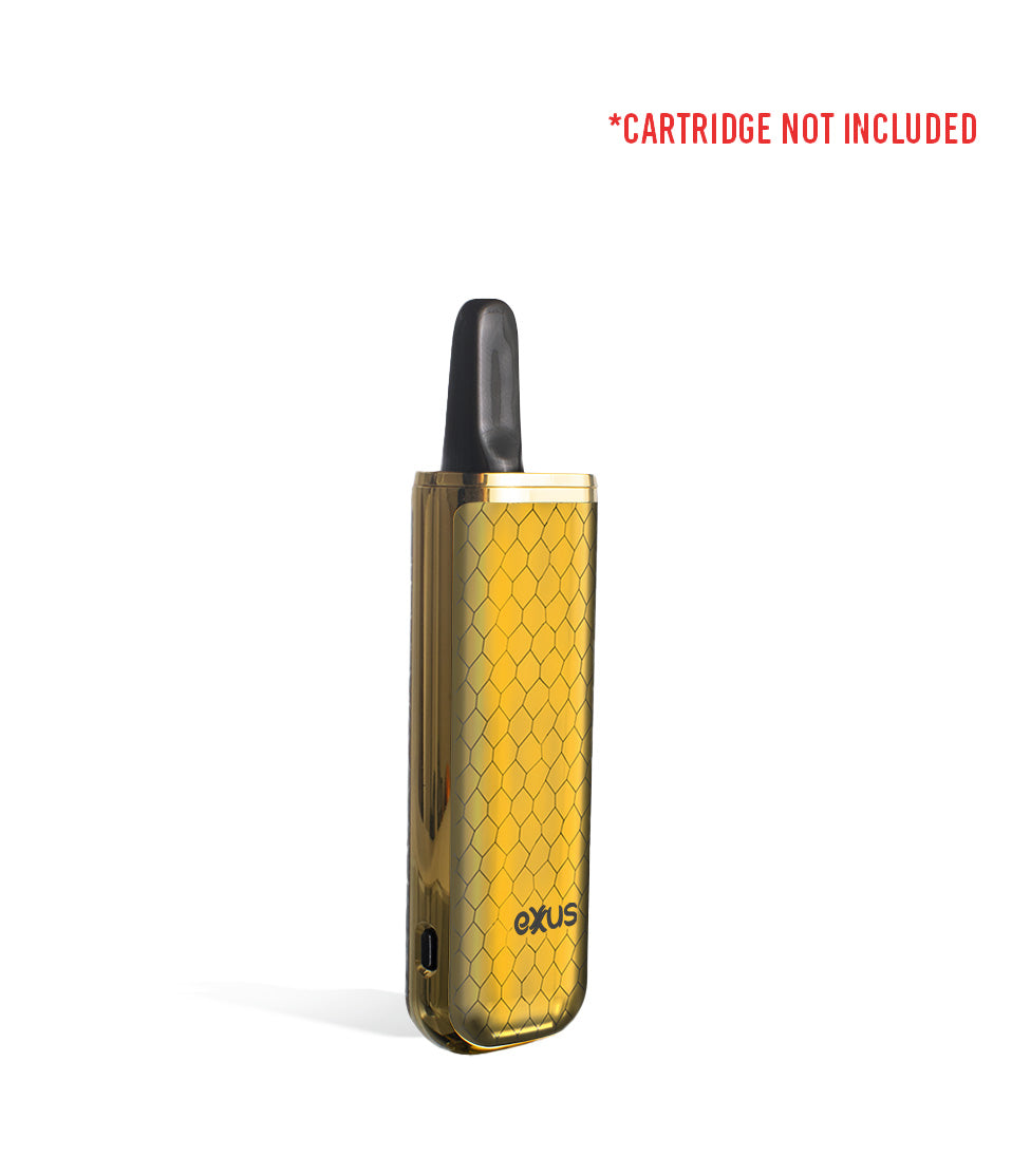 Gold Cobra side view Exxus Vape MiNovo 510 Thread Battery on white background