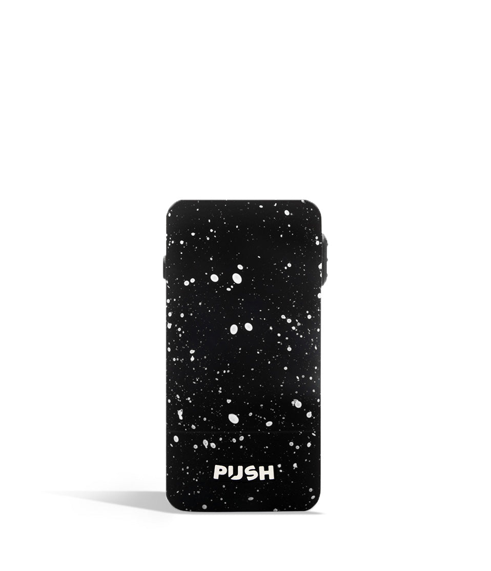Black White Spatter front view Exxus Vape Push 510 Thread Battery on white background