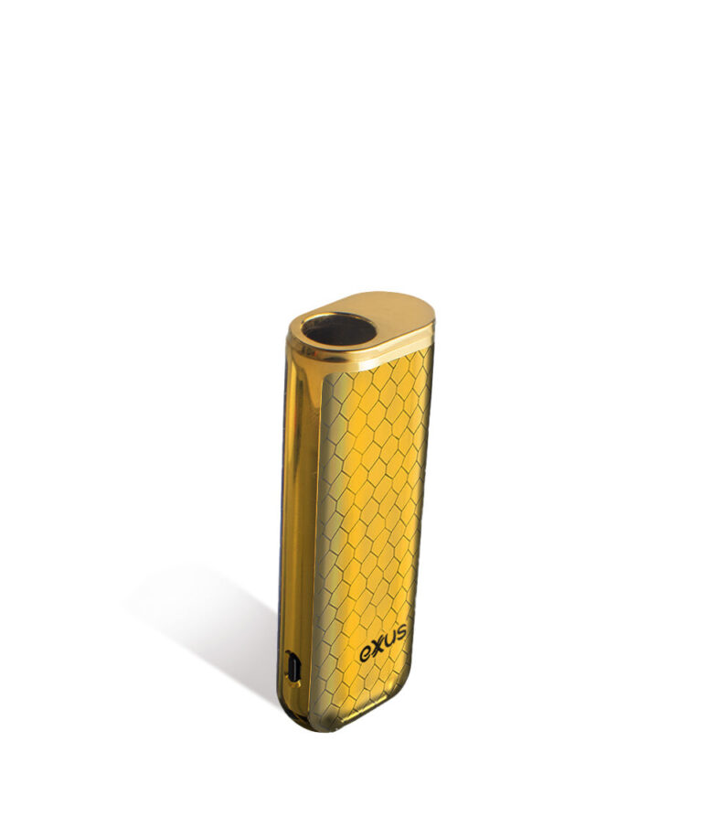 Gold Cobra above view Exxus Vape MiNovo 510 Thread Battery on white background