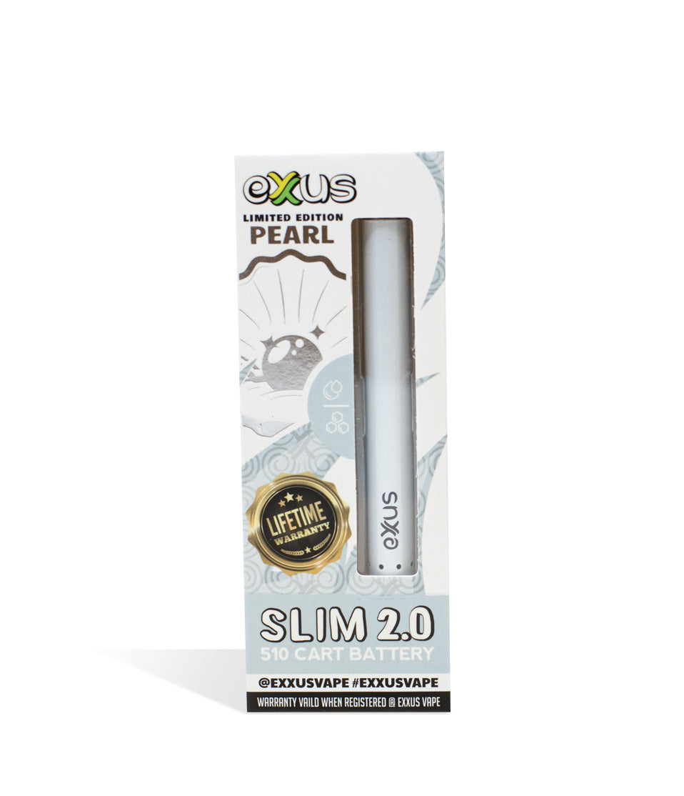 Pearl Exxus Vape Slim 2.0 510 Thread Battery single pack on white background