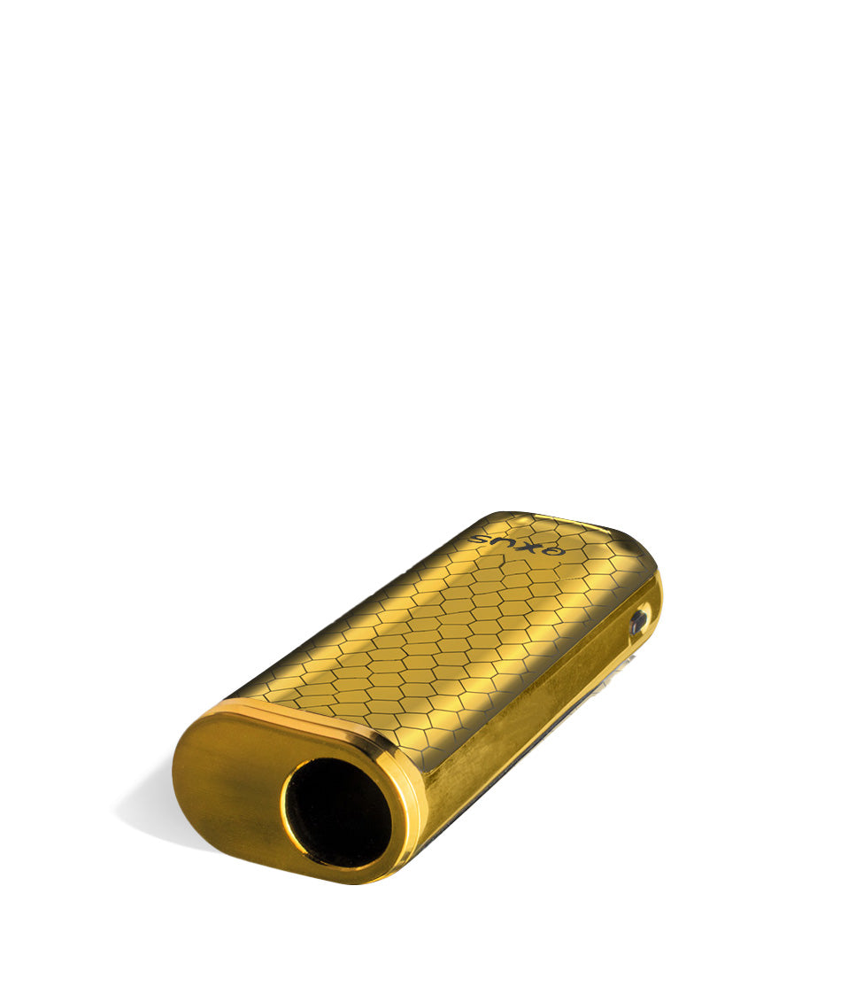 Gold Cobra top view Exxus Vape MiNovo 510 Thread Battery on white background