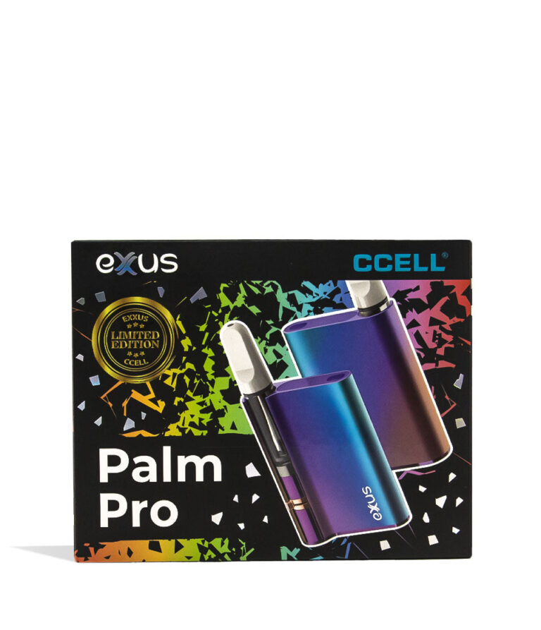 Full Color Exxus Palm Pro 510 Thread Battery Packaging Front View on White Background