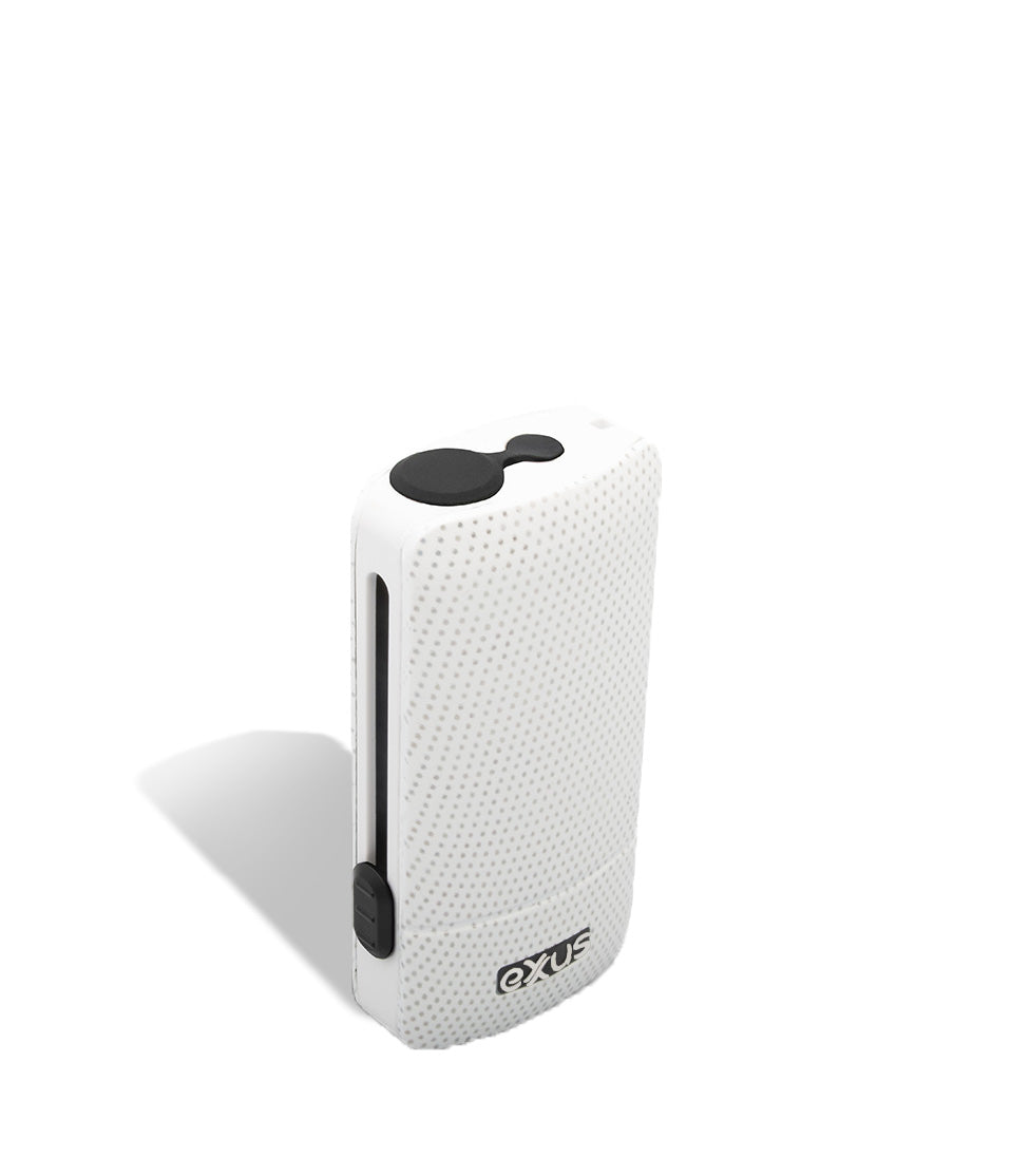 Arctic White above view Exxus Vape Push 510 Thread Battery on white background