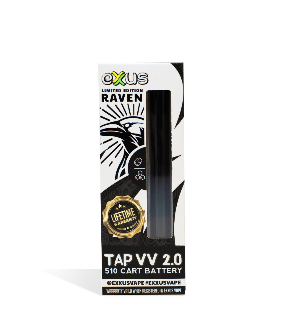 Raven Exxus Vape Tap VV 2.0 510 Thread Battery single pack on white background