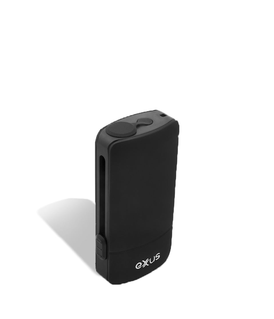 Black above view Exxus Vape Push 510 Thread Battery on white background