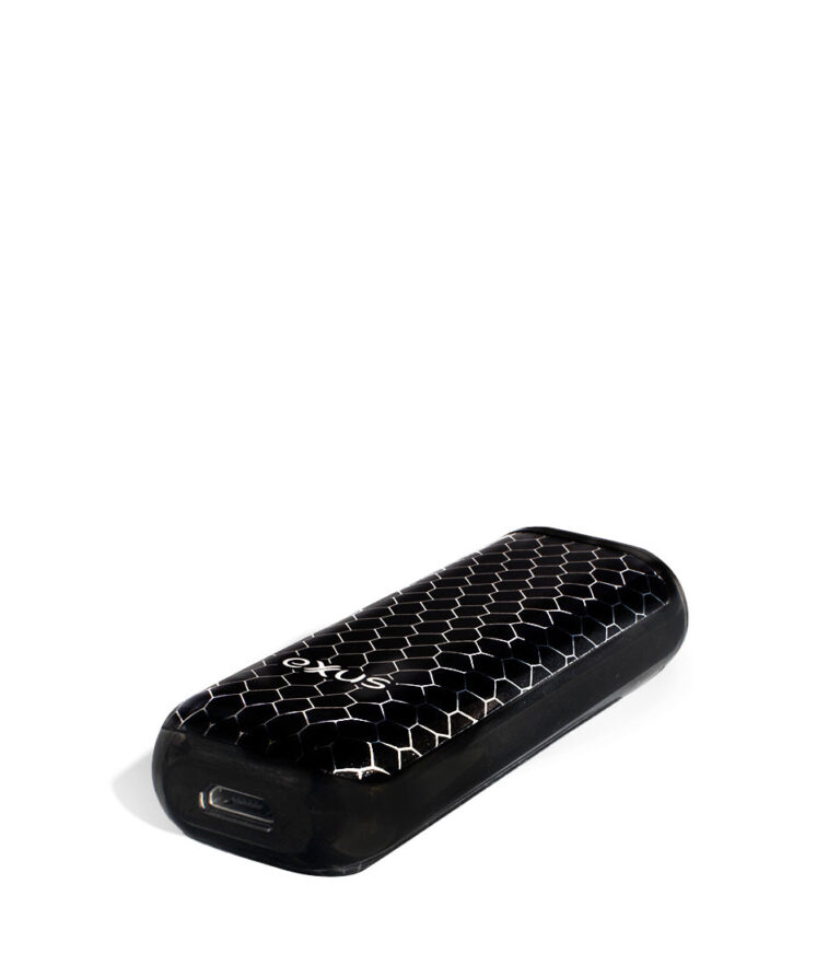 Black Cobra bottom view Exxus Vape MiNovo 510 Thread Battery on white background