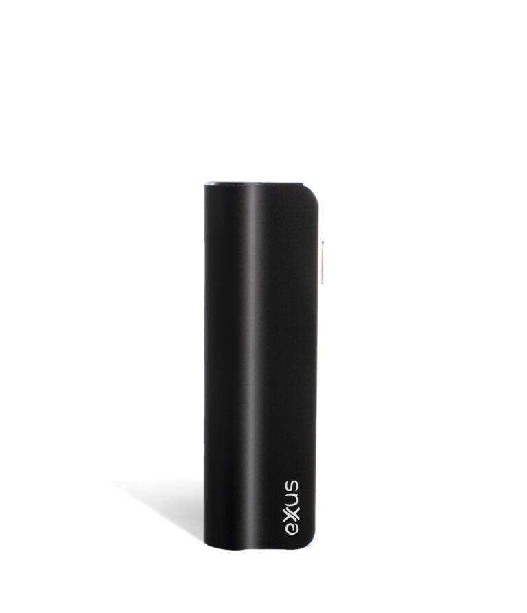 Black front view Exxus Vape Snap VV 510 Thread Battery on white background