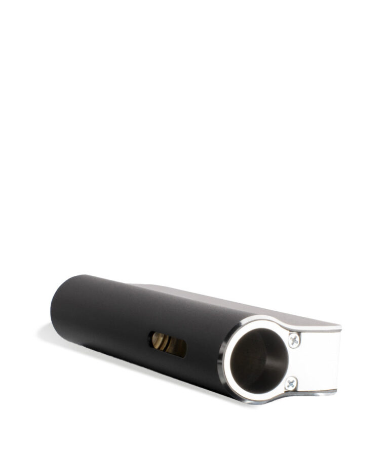 Black top view Exxus Vape Snap VV 510 Thread Battery on white background
