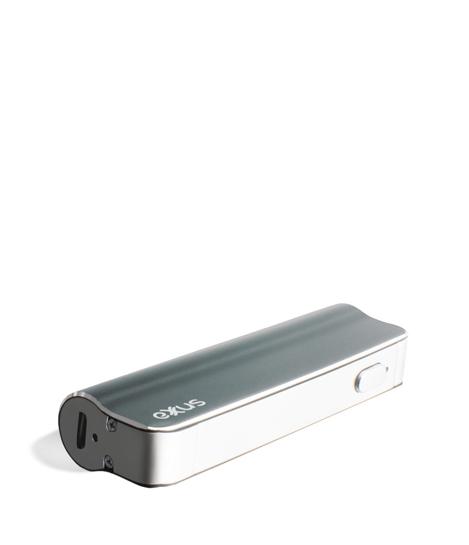 Gunmetal bottom view Exxus Vape Snap VV 510 Thread Battery on white background