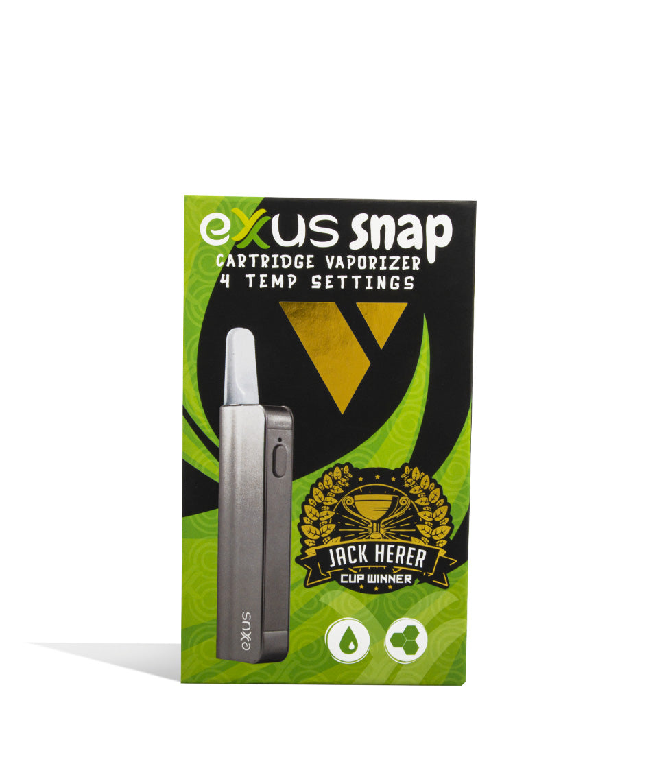 Silver Packaging Exxus Vape Snap VV 510 Thread Battery on white background