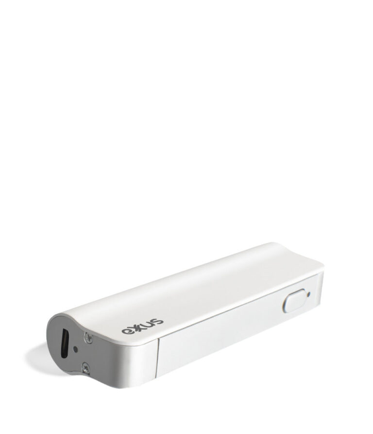 White bottom view Exxus Vape Snap VV 510 Thread Battery on white background