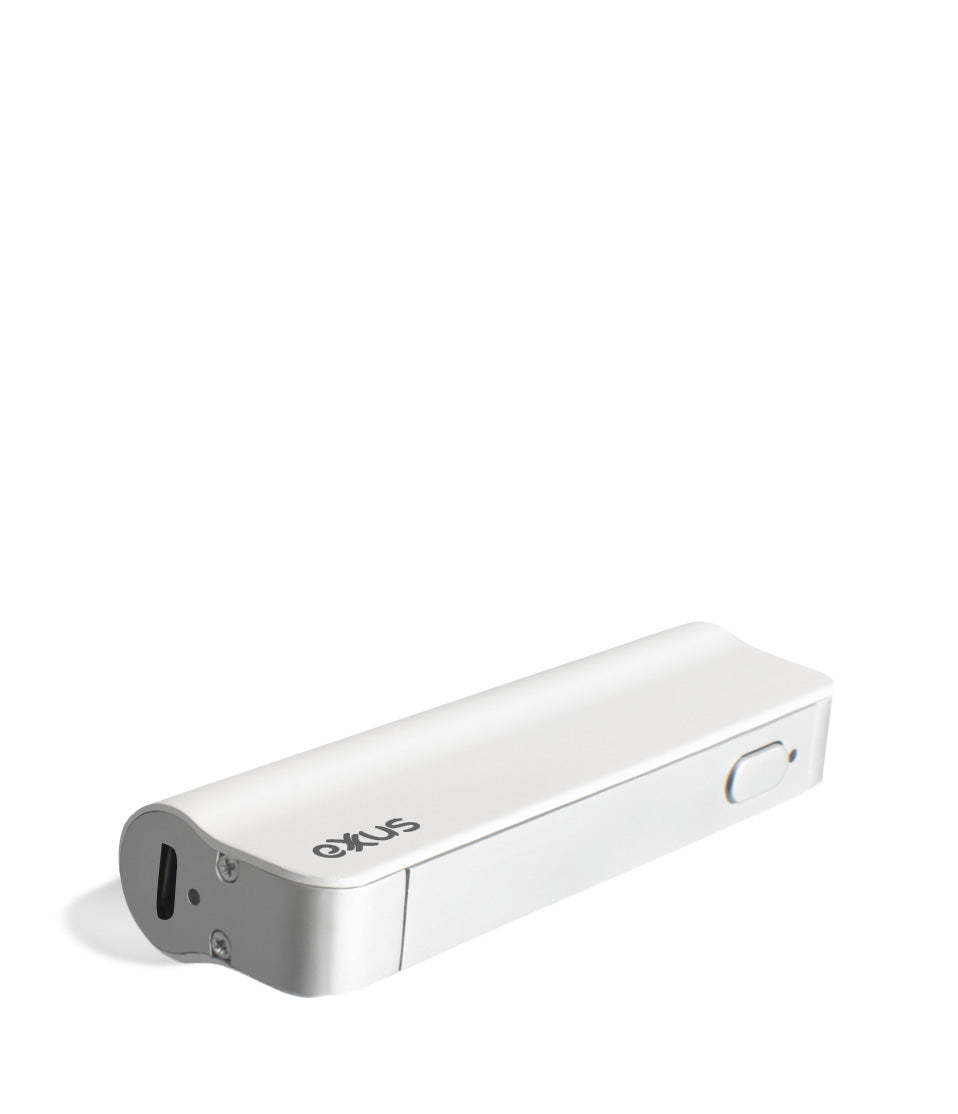 White bottom view Exxus Vape Snap VV 510 Thread Battery on white background