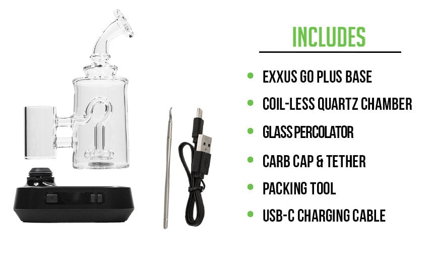 Included with the Exxus Go Plus on white background