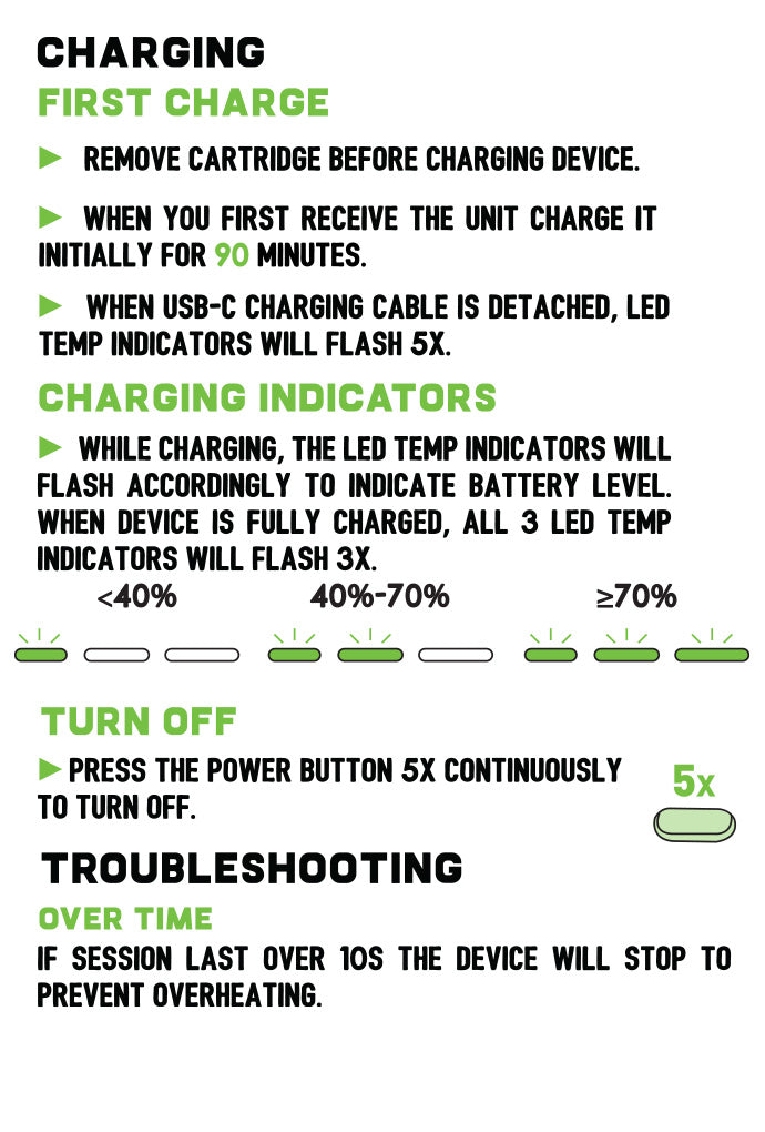 Charging the Exxus Palm Pro on white background