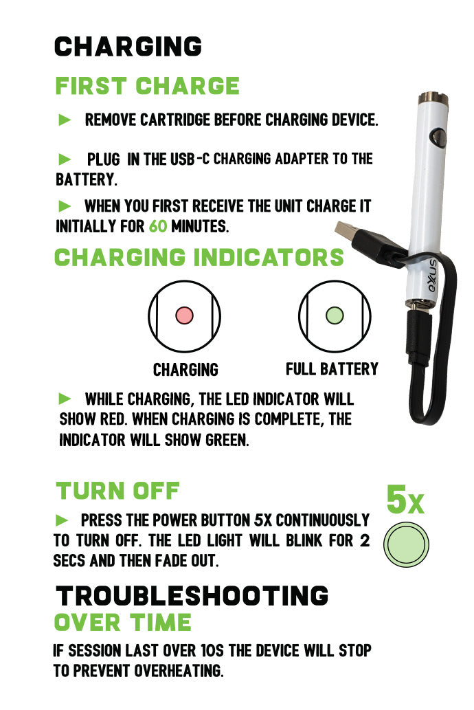 Exxus Plus VV 2 charging and troubleshooting