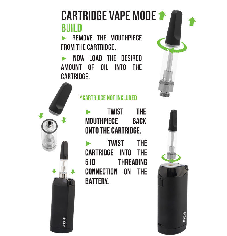 Exxus Vape 510 Thread Battery inserting cartridge